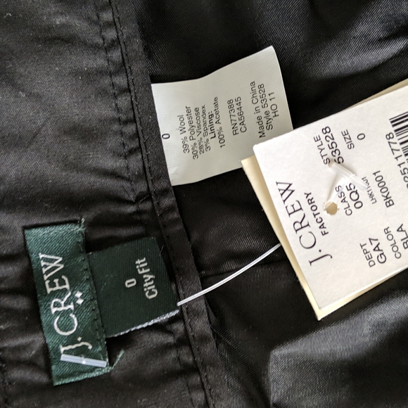 NWT J.CrewFactory City Fit Wool blend trousers - Picture 7 of 10